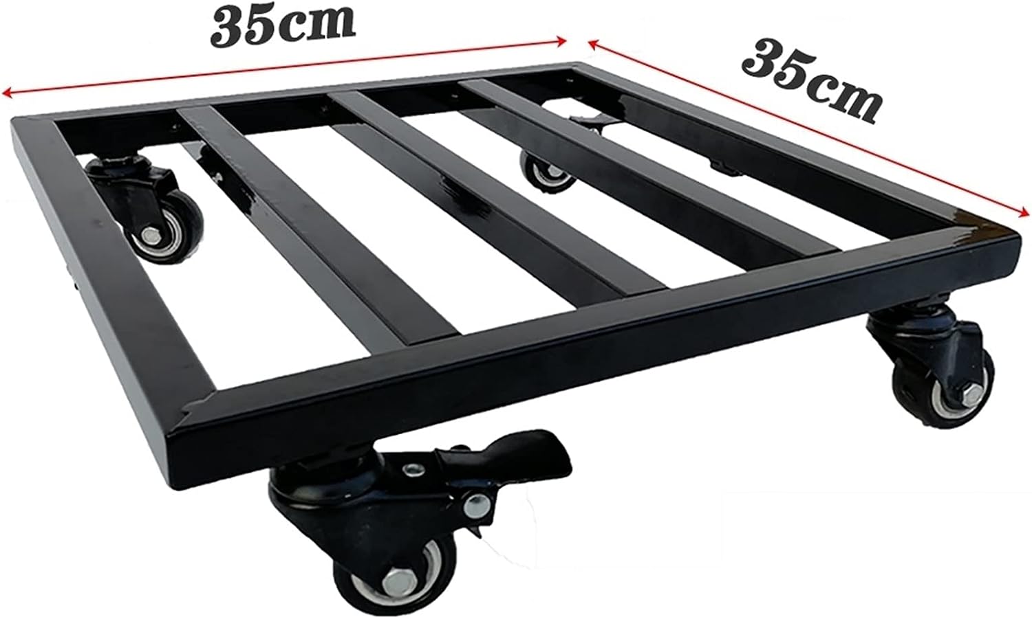 Square Plant Caddy with WheelsRolling Plant Stand Pot TrolleyWheeled Planter Saucer TrayPotted Flower Mover Dolly for Indoor Outdoor/White/35Cm,White-45Cm