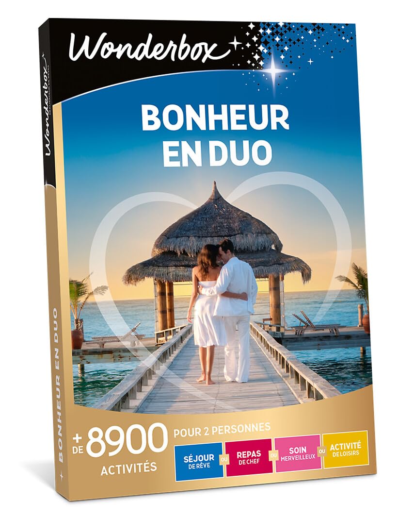 Wonderbox - Coffret Cadeau - Bonheur en Duo - idée cadeau couple