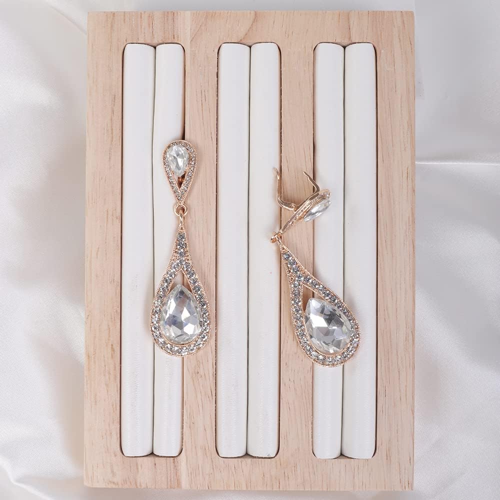 JWICOS Crystal Rhinestones Teardrop Dangle Earrings for Women Wedding Earrings for Brides and Bridesmaids - Image 4