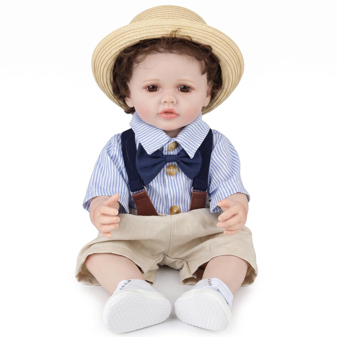 Muñecas del bebé de la Vida Real, muñeca Realista de los bebés renacidos del silicón de 21, 6 Pulgadas
