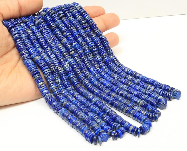 Perles à facettes en lapis naturel de 6-8 mm pour fabriquer vos bijoux d'été personnalisés