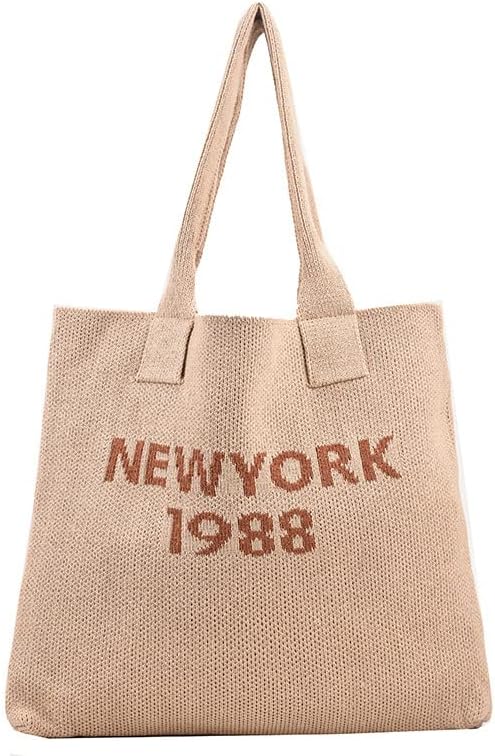 ENBEI Women's tote bags aesthetic Shoulder Handbags Hand crocheted Bags large Shoulder Shopping Bag large satchel cute Bag