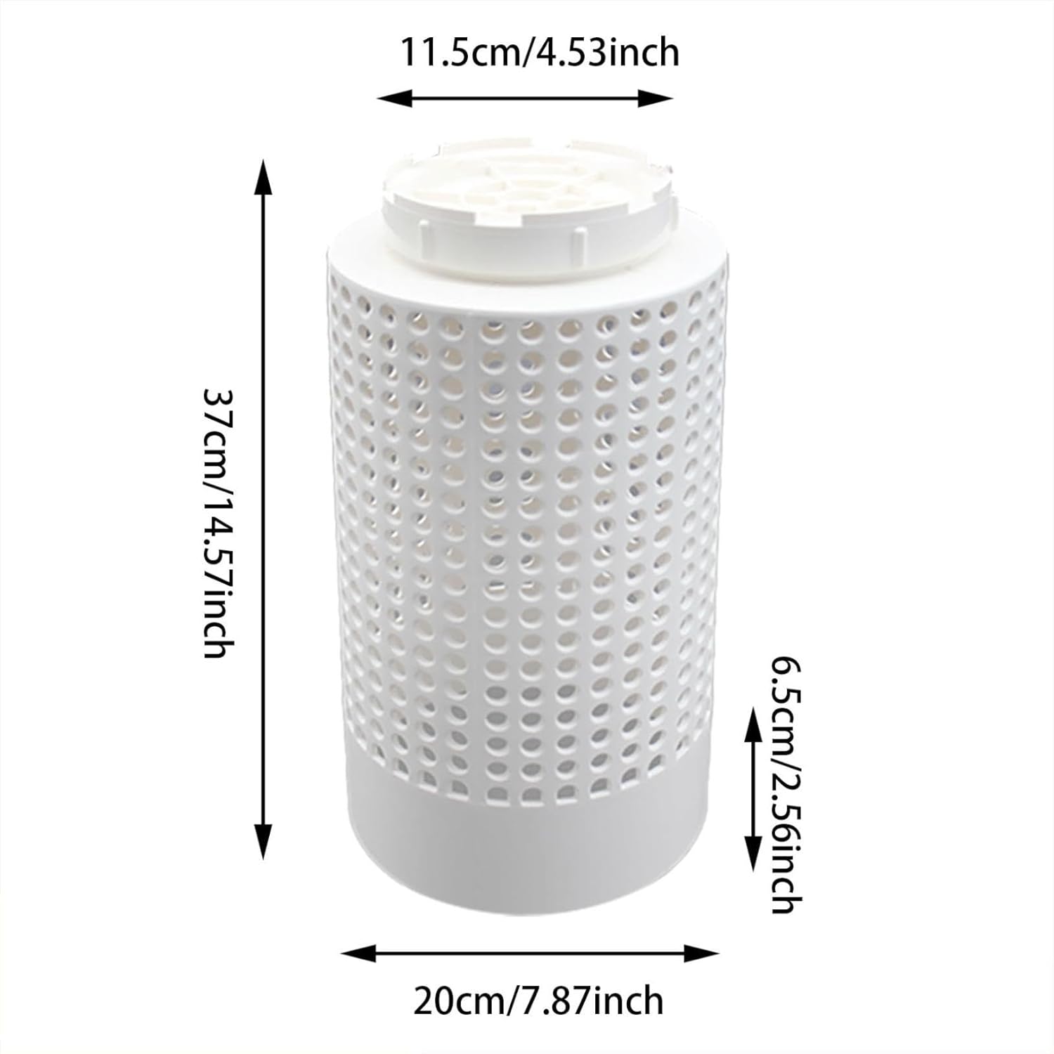 Inground Worm Farm Composter, Outdoor Garden Mini Earthworm Composting Bin for Raised Garden Beds and Yards, Reducing Food Waste, Composting Systems, Composter Tumbler Outdoor (White, 37x20cm)
