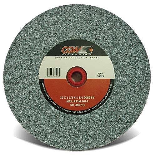 CGW Abrasives 38523 10X11/2X11/4 T1 GC80IV Bench Wheels