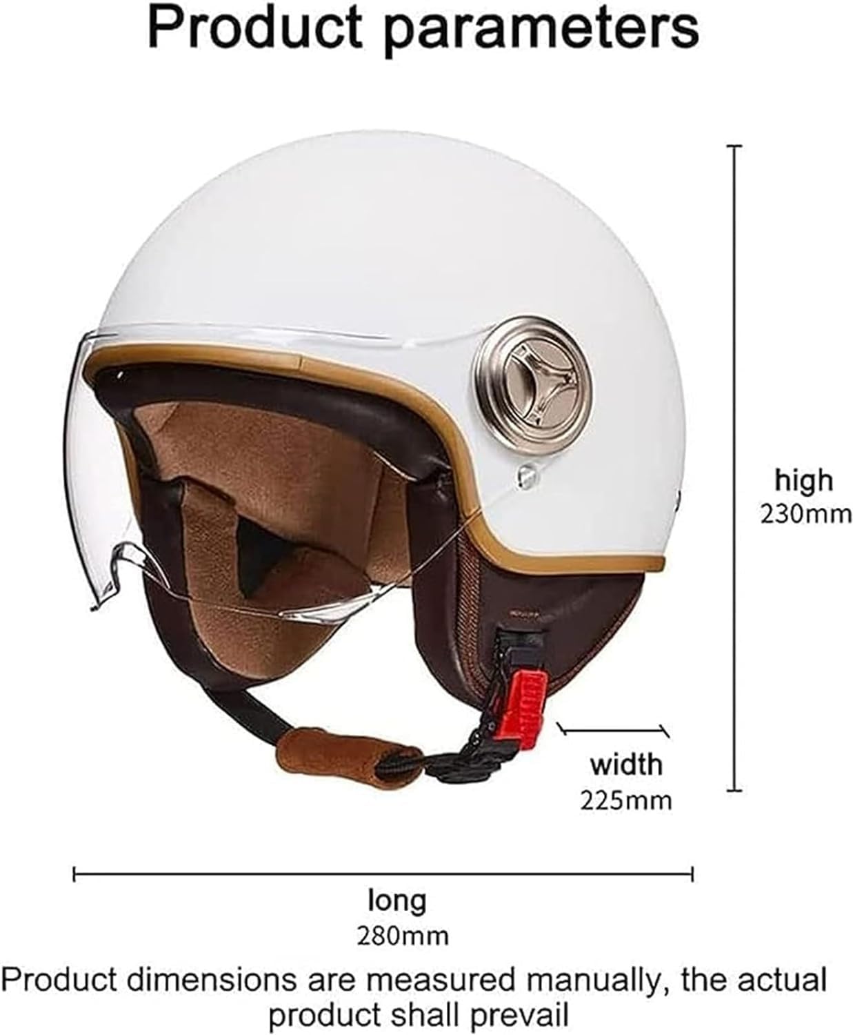 Casco moto per bambini, Casco scooter, Casco aperto con visiera parasole, Casco scooter per ragazze, Casco ciclomotore per ragazzi, 54-61 cm, per bambini 5-12 anni A,54-61CM