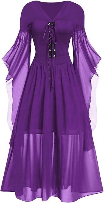 OIOLOYJM Witch Costume Women Sexy Plus Size Renaissance Vampire Gothic Halloween Costumes Woman 2025 Clothes Dresses