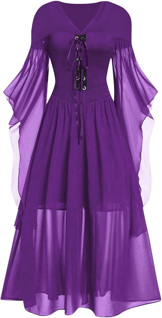 OIOLOYJM Witch Costume Women Sexy Plus Size Renaissance Vampire Gothic Halloween Costumes Woman 2025 Clothes Dresses
