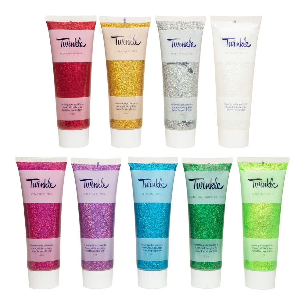 Tack Shack of Ocala Twinkle Toes Glitter Stencil Gel, Mane and Tail Glitter Gel for Horses (Gold)