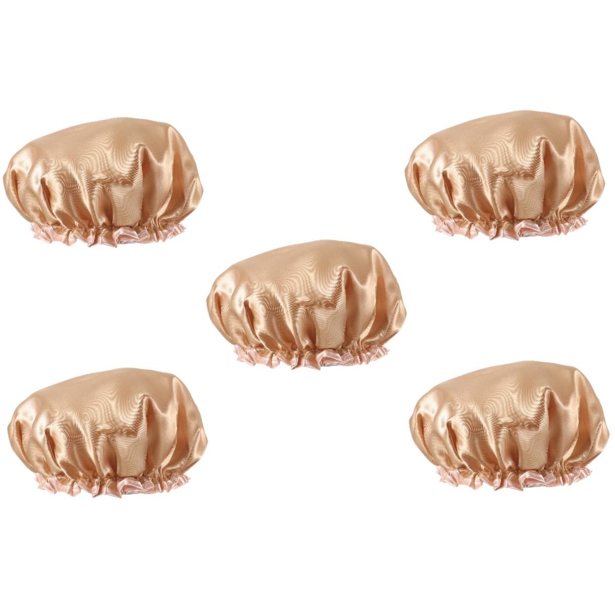 FRCOLOR 5piezas Gorro De Elástico Para Mujer Capucha De Baño Reutilizable Doble y Sauna Para Cabello y Rizado