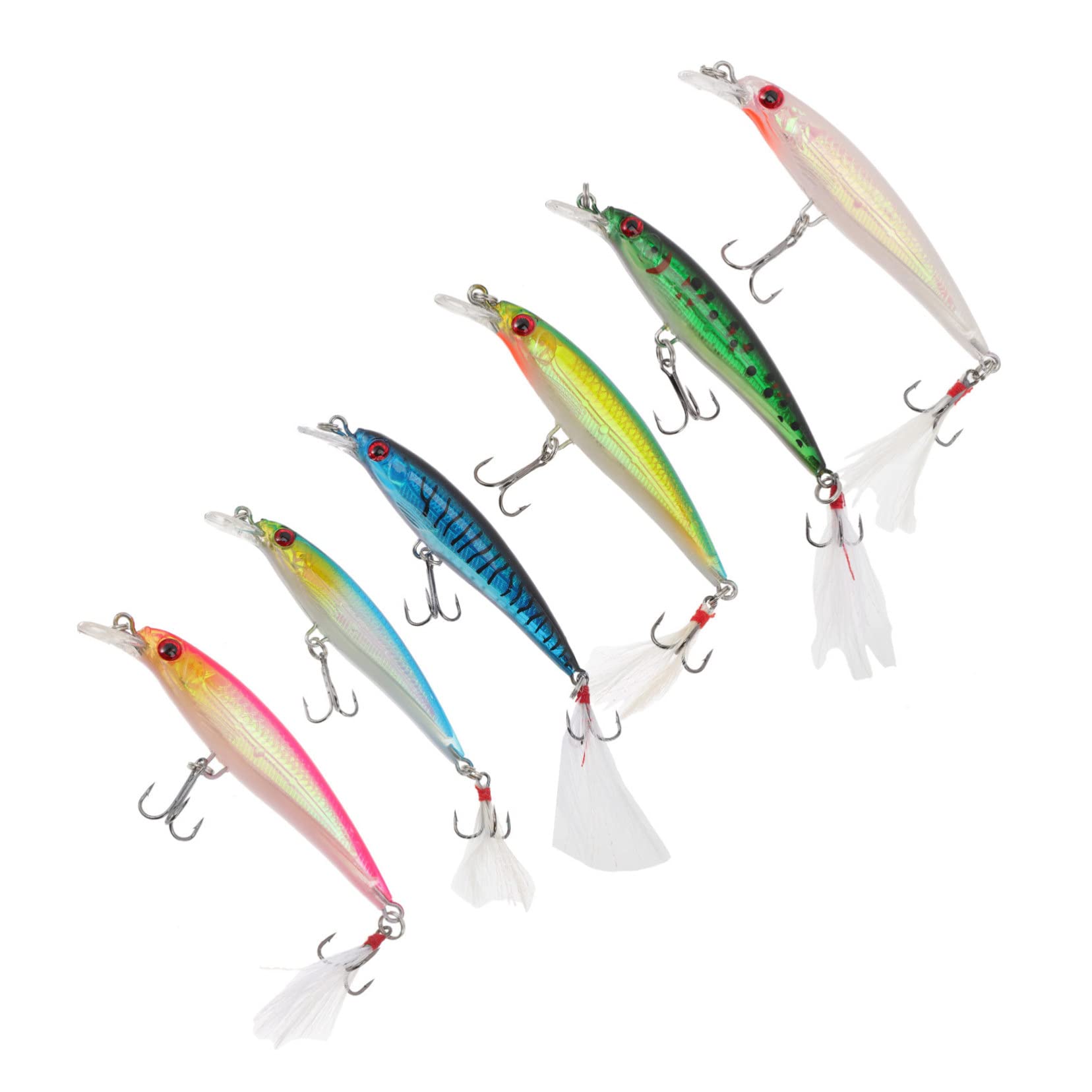Sosoport 18pezzi Artificiali per e Lures Riutilizzabili Realizzate Portatile Swimbait per Appassionati