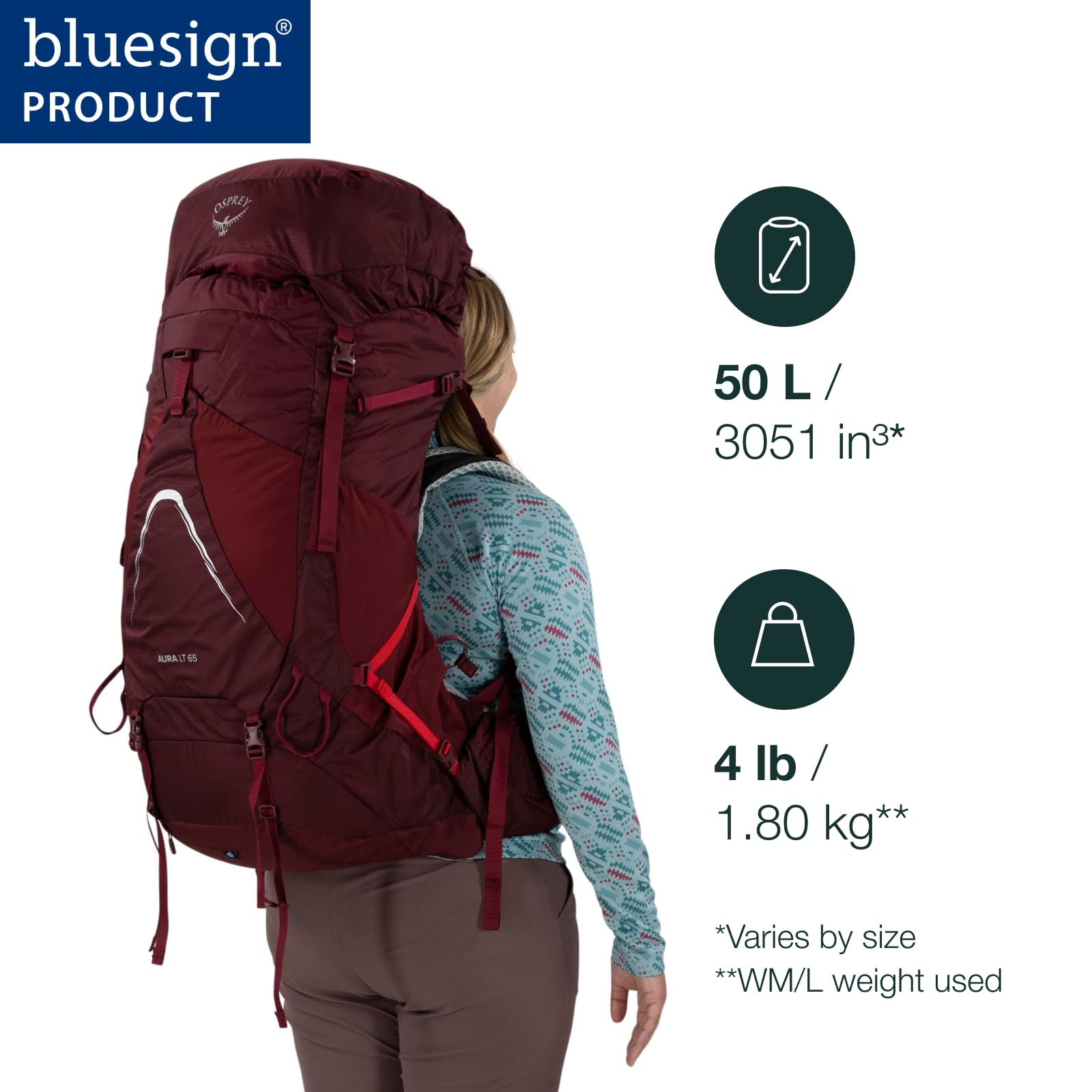 Osprey Damski plecak Aura Ag Lt 50 (1 szt.)