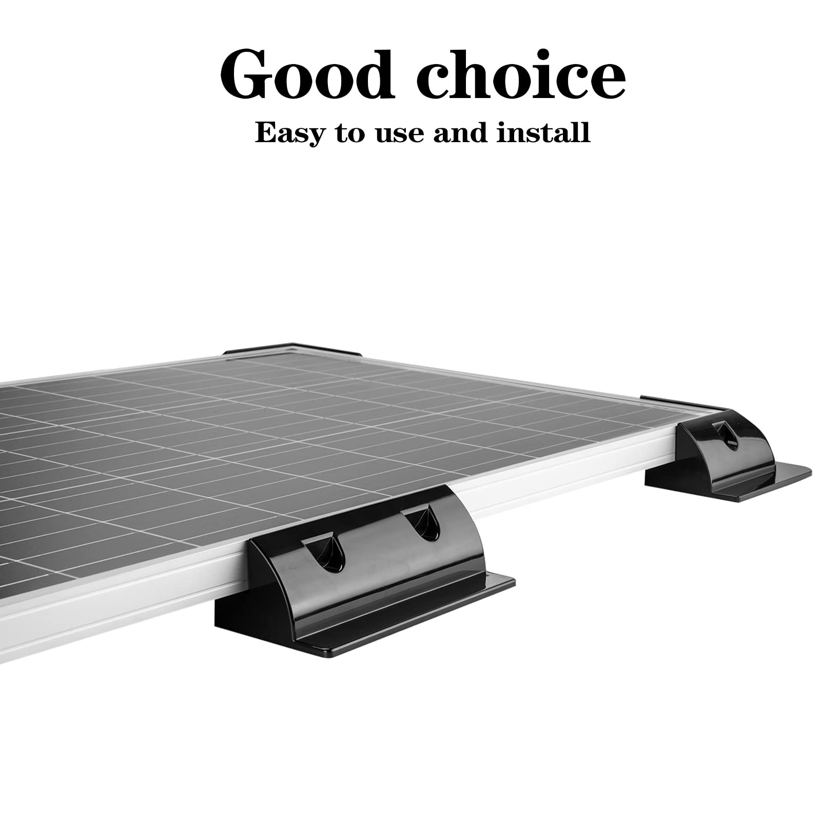 Staffa Per Pannello Solare, Staffa Angolare Pannello Solare, Staffa Angolare in Plastica, Staffe Pannello Solare ABS Per Tetto Campeggio Furgoni Roulotte Qualsiasi Superficie Piatta,6pcs