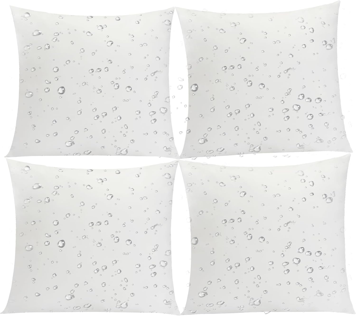 Dream Pilot Pillow Inserts- (Set of 4, White), 20 x 20 Inches Pillows for Sofa, Bed and Couch Decorative Stuffer Pillows - Suitable for Indoor and Outdoor Use