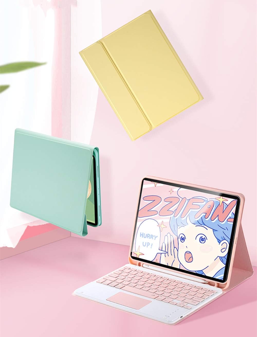 可愛い Ipadpro11 タッチパッド搭載 脱着式キーボードケース ペンホルダー内蔵 アイパッドプロ11インチ 分離式 Bluetoothキーボード カバー オートスリープ スタンド 多機能 お洒落 手帳型 年発売ipad Pro 11インチ ミントグリーンa Amazon