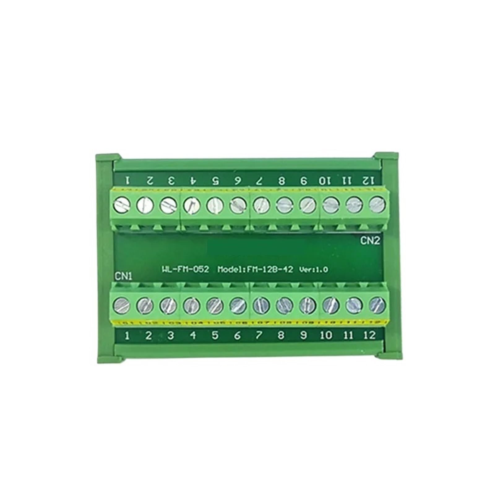 Module de distribution de bornier à vis à 12 positions 24A/400V à montage sur rail DIN 1 pièce.