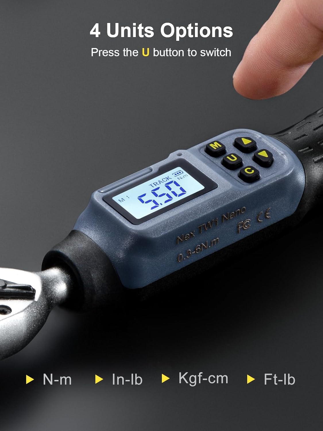 GROWNEER Digital Torque Wrench, 1.1-22.1 Ft-lbs/1.5-30 Nm, 1/4'' Drive Inch Pound Torque Wrench with Buzzer & LED Indicator, Electronic Wrench Set with Bits & Sockets for Gunsmithing Bike Motorcycle