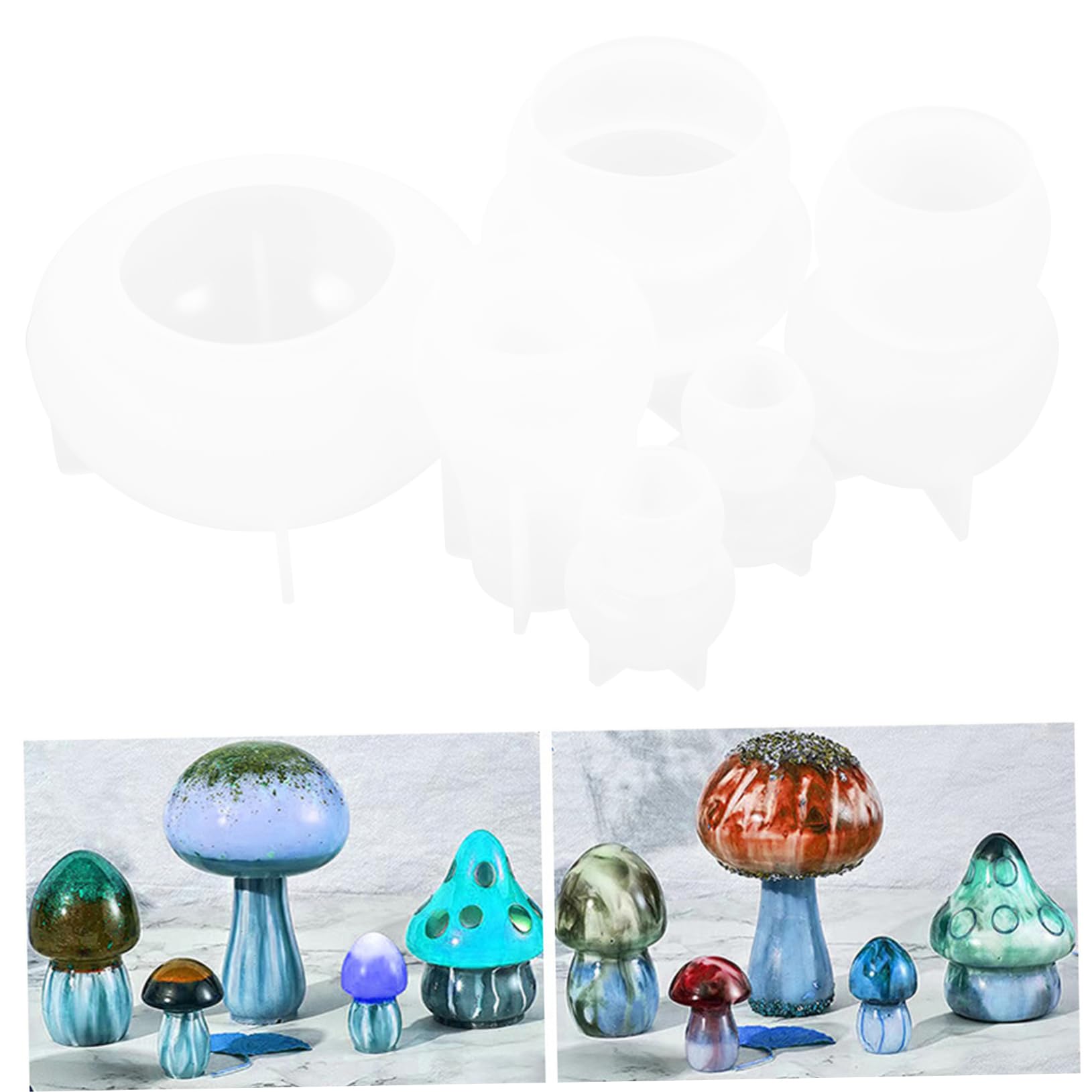 VILLCASE 2 Juegos Moldes de Silicona para Manualidades Forma de Molde Reutilizable para Decoración Diy