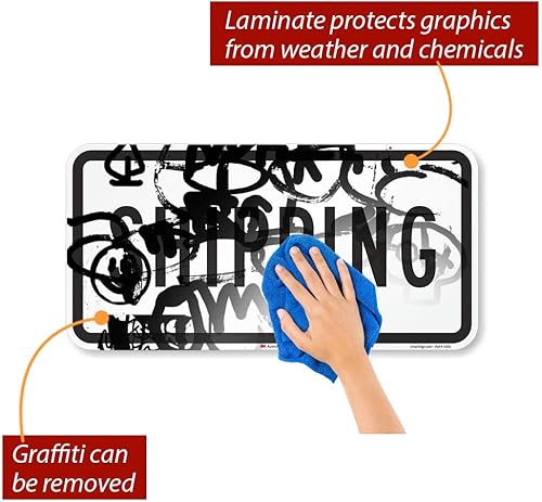 Miniatura 5 de SmartSign Letrero de "envío" | Aluminio reflectante de grado de ingeniero 3M de 12 x 24 pulgadas