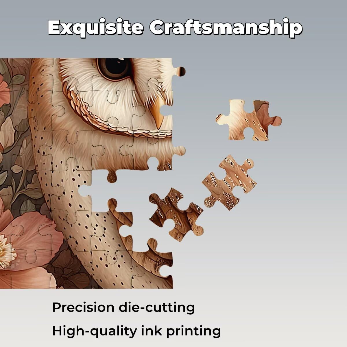 Puzzle 1500 sztuk, Puzzle kwiat, drewniane puzzle 87x57cm -1506