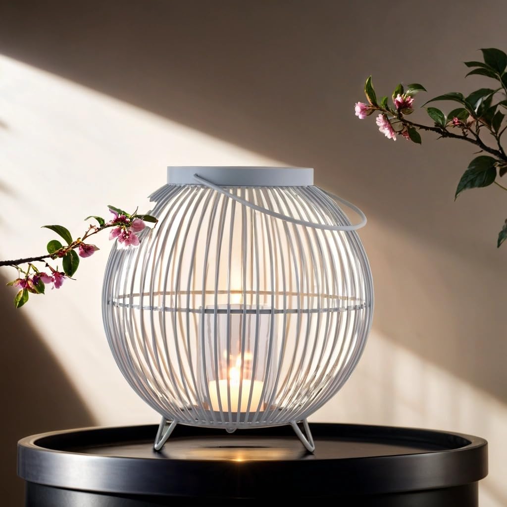 Portavelas Decorativo Leya, Grande, Gris