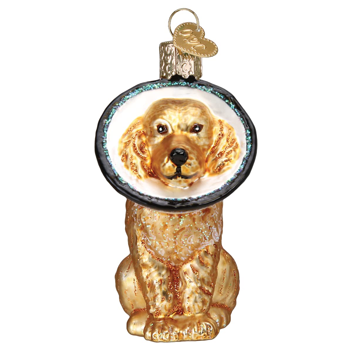 Old World Christmas Adorno de Cristal soplado para árbol de Navidad con diseño de Cono de vergüenza