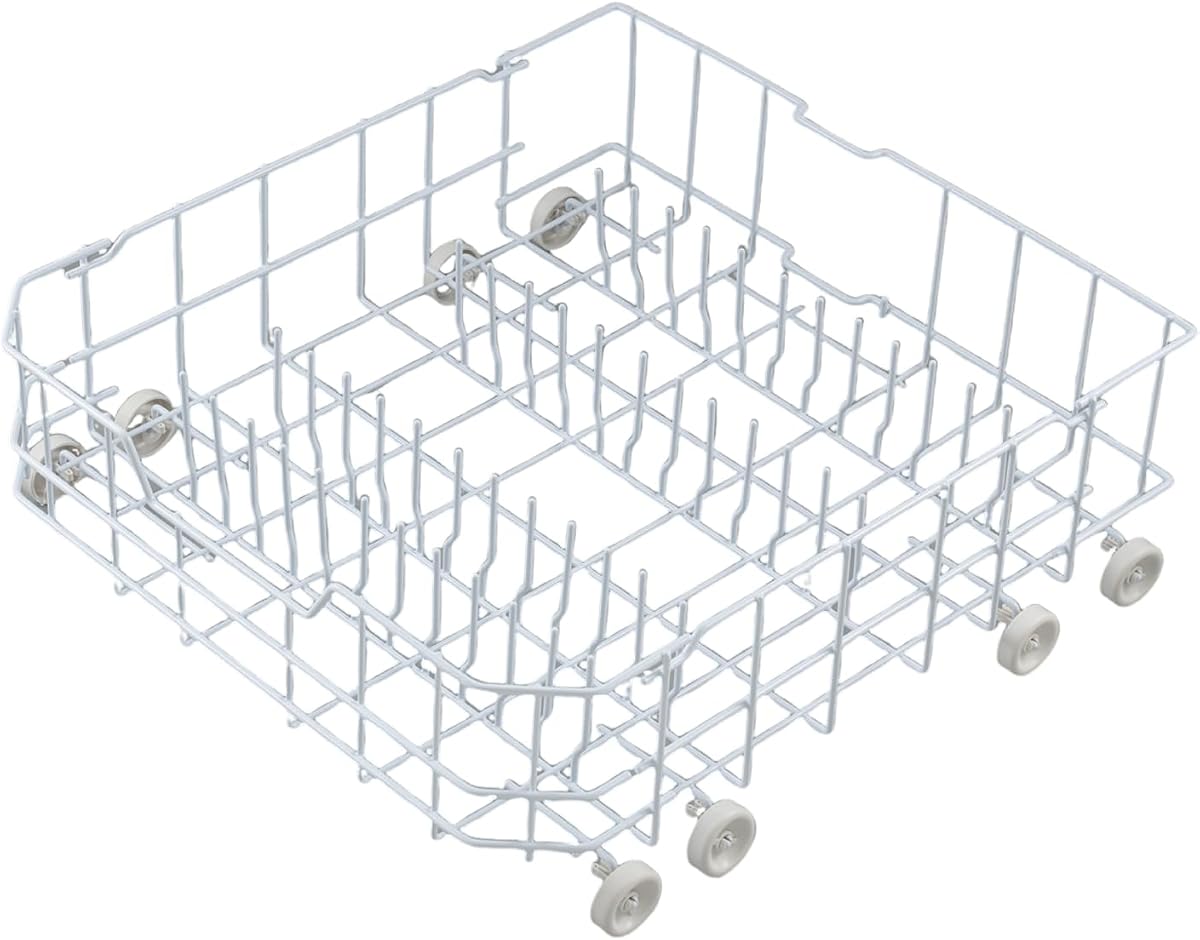 Upgraded WD28X10384 Dishwasher Lower Rack Replacement Parts for GE Dishwasher Parts Bottom Rack GLD5600V00BB GLD4560R00SS GE Dishwasher Rack Lower Dishrack Assembly Bottom Dish Rack 8 Rollers