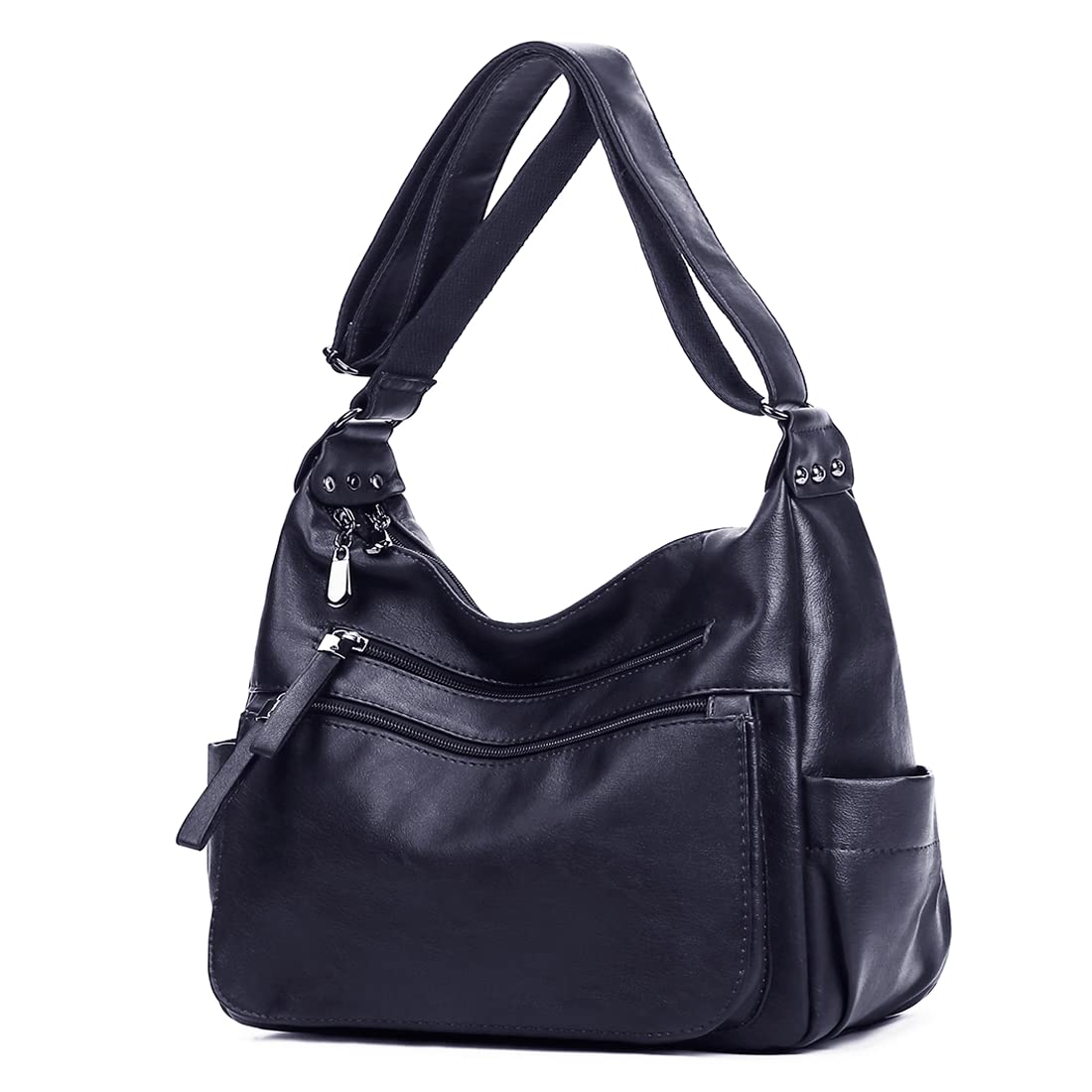 ArtwellFashion Crossbody Bag For Women Shoulder Bag Soft PU Leather Handbags Purses Multi Pocket Hobo Tote Bag (Blue)