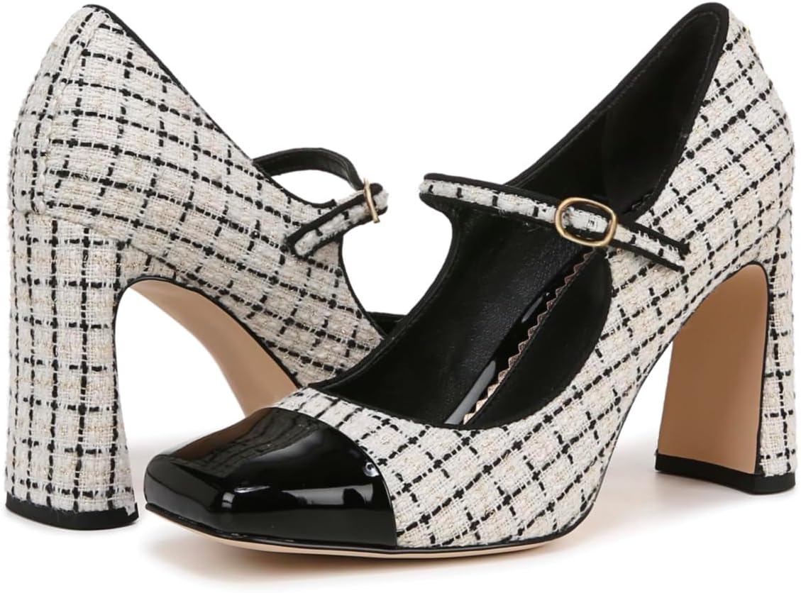 SHODENSE Women Chunky High Heel - Two-Toned Design