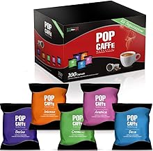 100 CAPSULE POP CAFFE' MIX COMPATIBILI LAVAZZA ESPRESSO POINT DECISO INTENSO CREMOSO ARABICO DECAFFEINATO