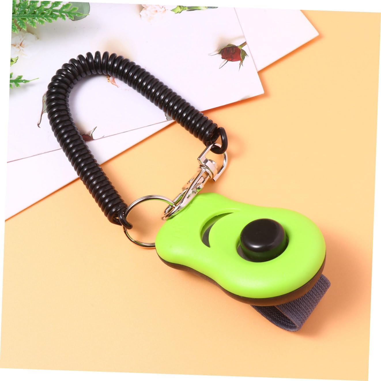 UPKOCH PET Training Clicker Adjustable Sound Trainer for Dogs Puppies Button Clicker Wrist Strap for Obedience and Agility Training