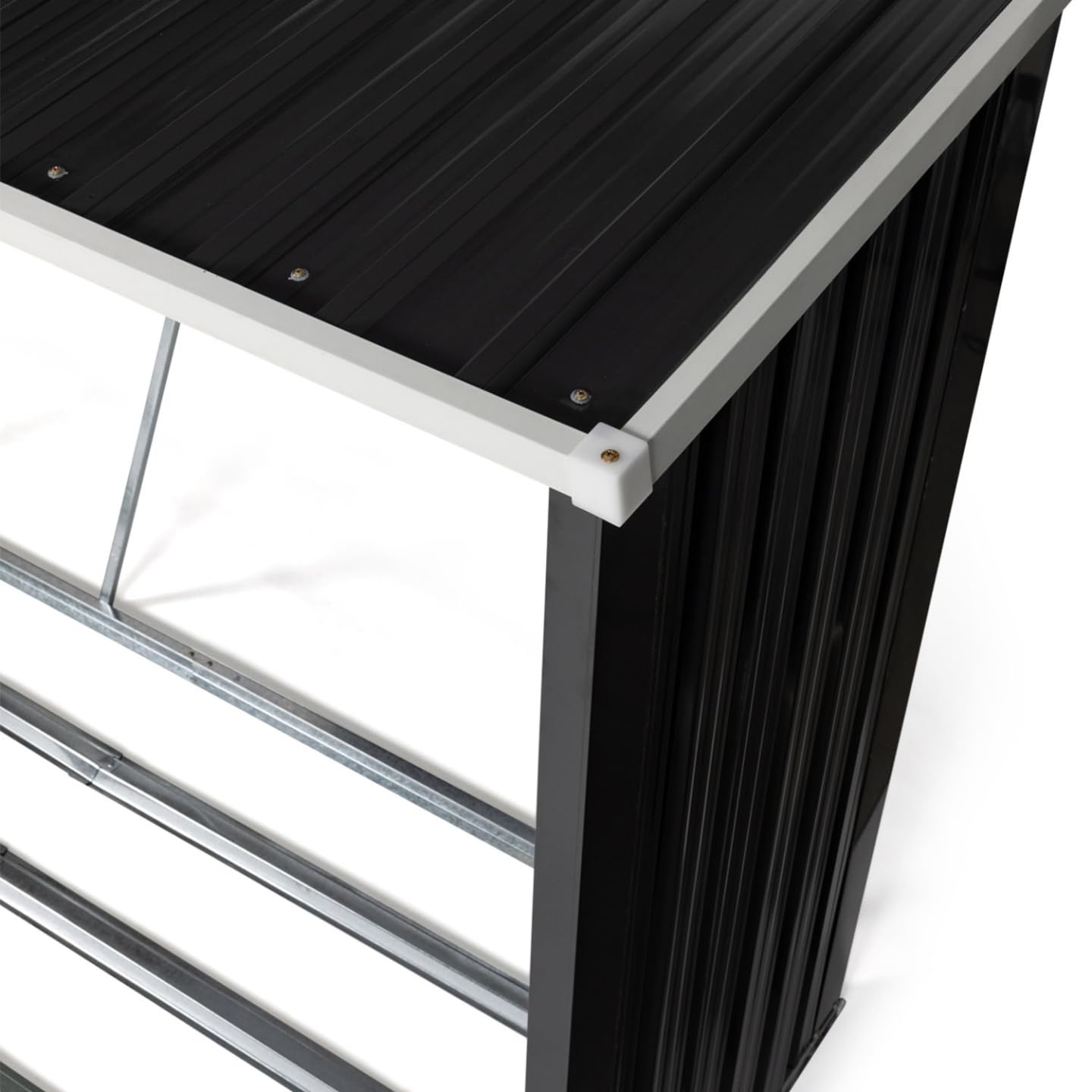 IDMarket - Abri de Stockage 4 m³ Gris en Acier galvanisé pour bûches