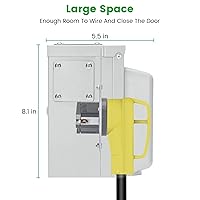 Vista 4 de Caja de disyuntores temporal de 30 amperios para RV con interruptor, Caja de disyuntores al aire libre Briidea con carcasa impermeable NEMA 3R
