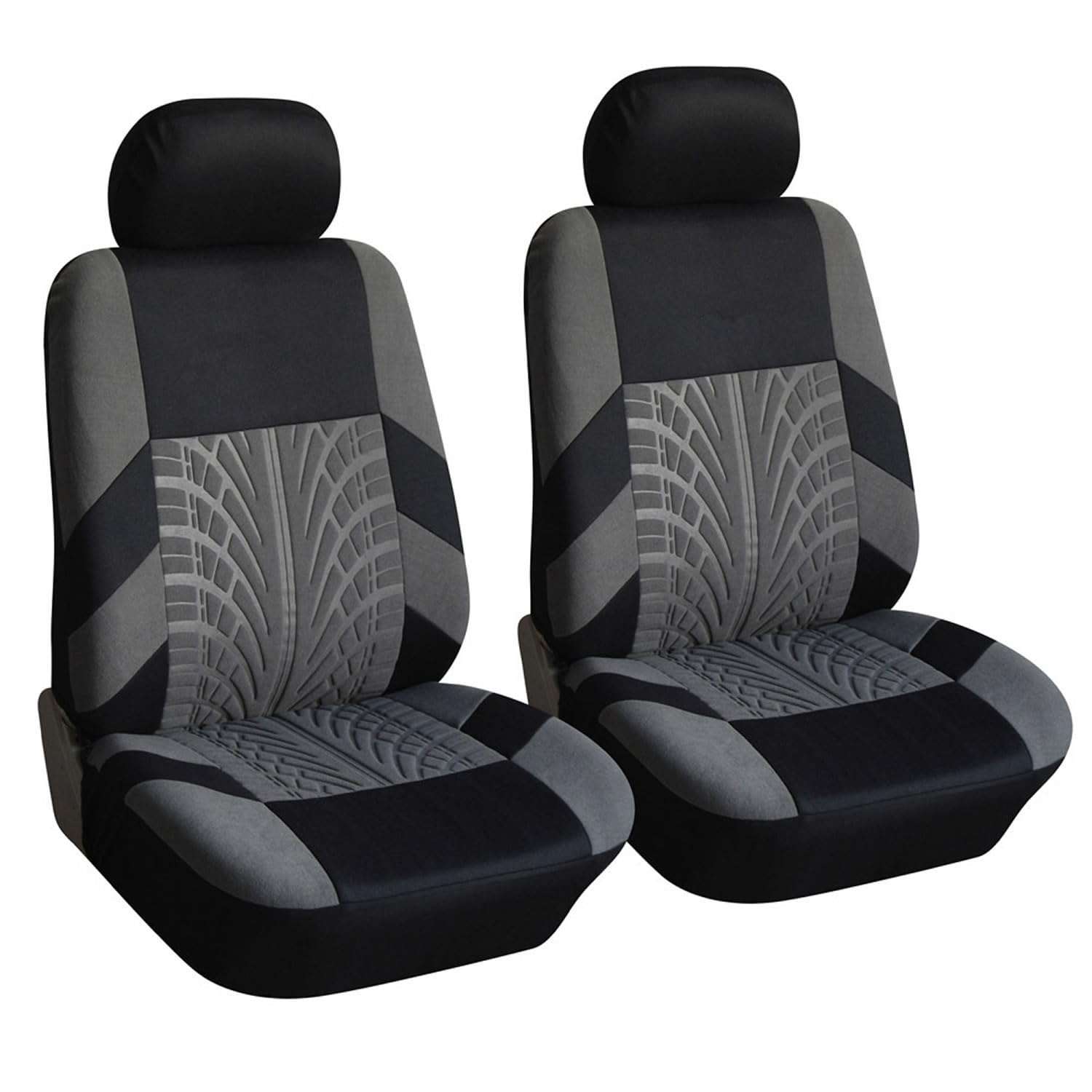 Archnote カー シート カバー 車 座席 汎用 軽自動車 普通車 運転席 助手席 2個 セット フロント 2座席分 押し洗可 伸縮 グレー