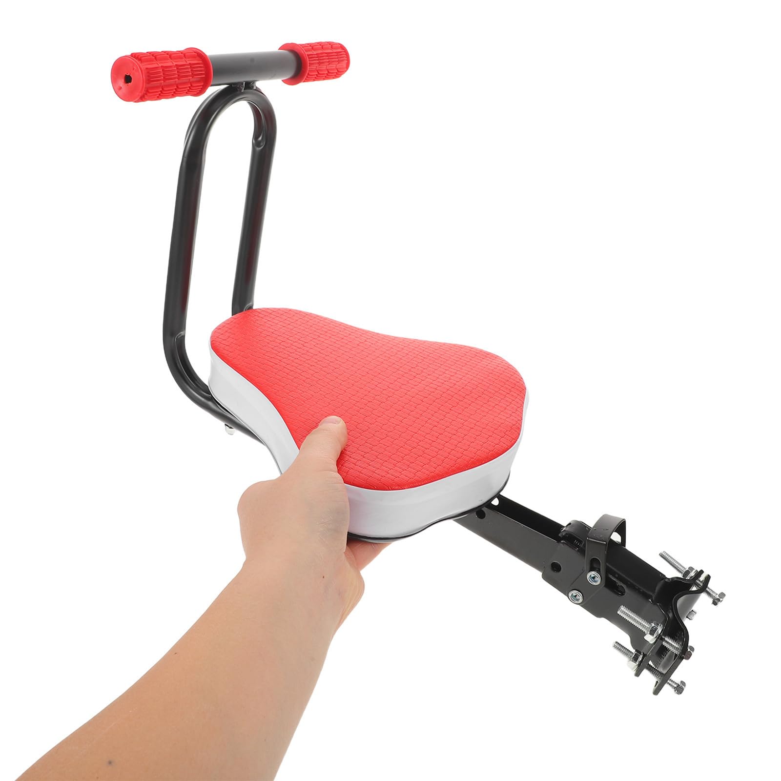 Seggio Anteriore per Bici per Bambini per Bici Adulti 55lbs | Montaggio Manubrio, Metallo e Cuoio, Adatto 2-7 Anni, Supporto Fino a 55lbs