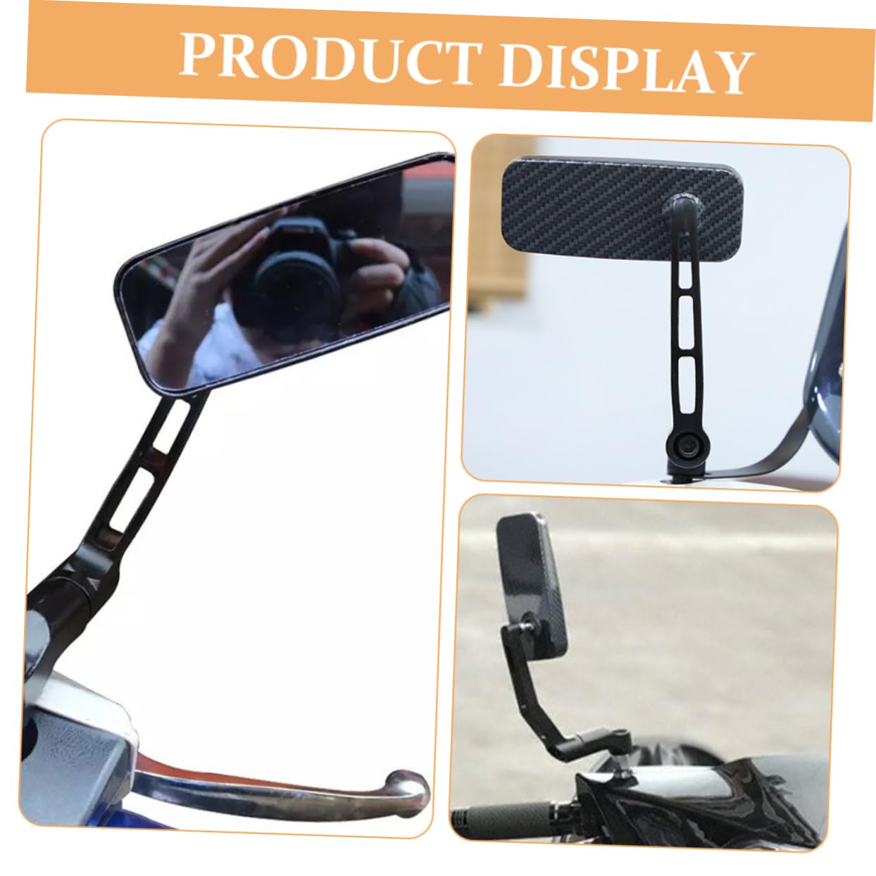 Specchietti Retrovisori Per in Di e Resistenti e Anti-abbagliamento Adatti Per Manubrio Scooter Facile Installazione Fai Da Te