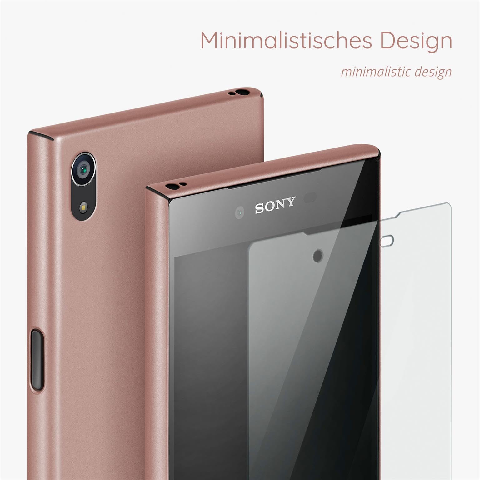 MoEx Set Protezione Per Sony Xperia Z1 | Custodia Silicone Trasparente + Pellicola Vetro | Copertura 360° Antiurto E Antigraffio - 3