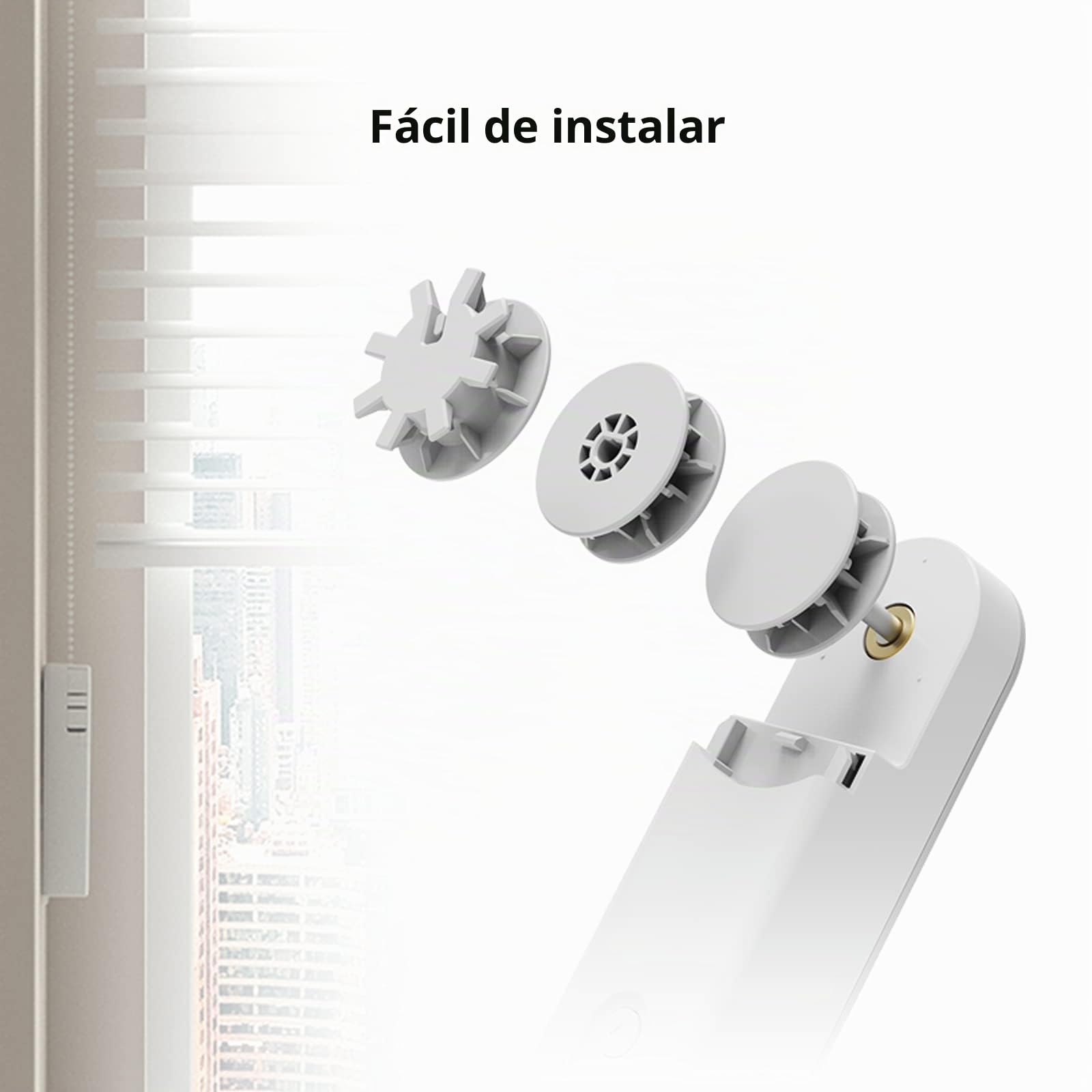 Aqara Control de Cortinas Enrollables E1, Requiere AQARA HUB, Programación y Control de Voz, Batería Recargable de Larga Duración, Compatible con HomeKit, Alexa, Google Assistant e IFTTT