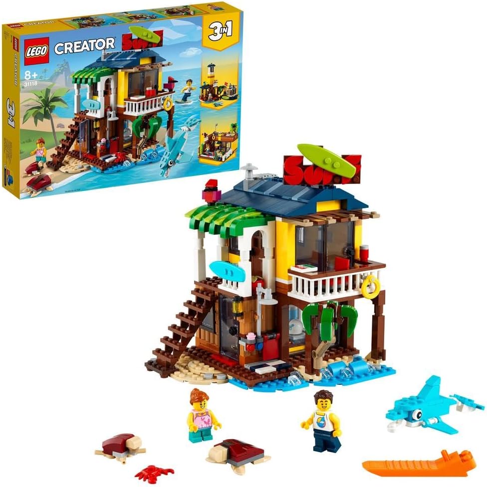 Creator 3in1 Surfer Beach House 31118 Building Kit (564 Pieces)