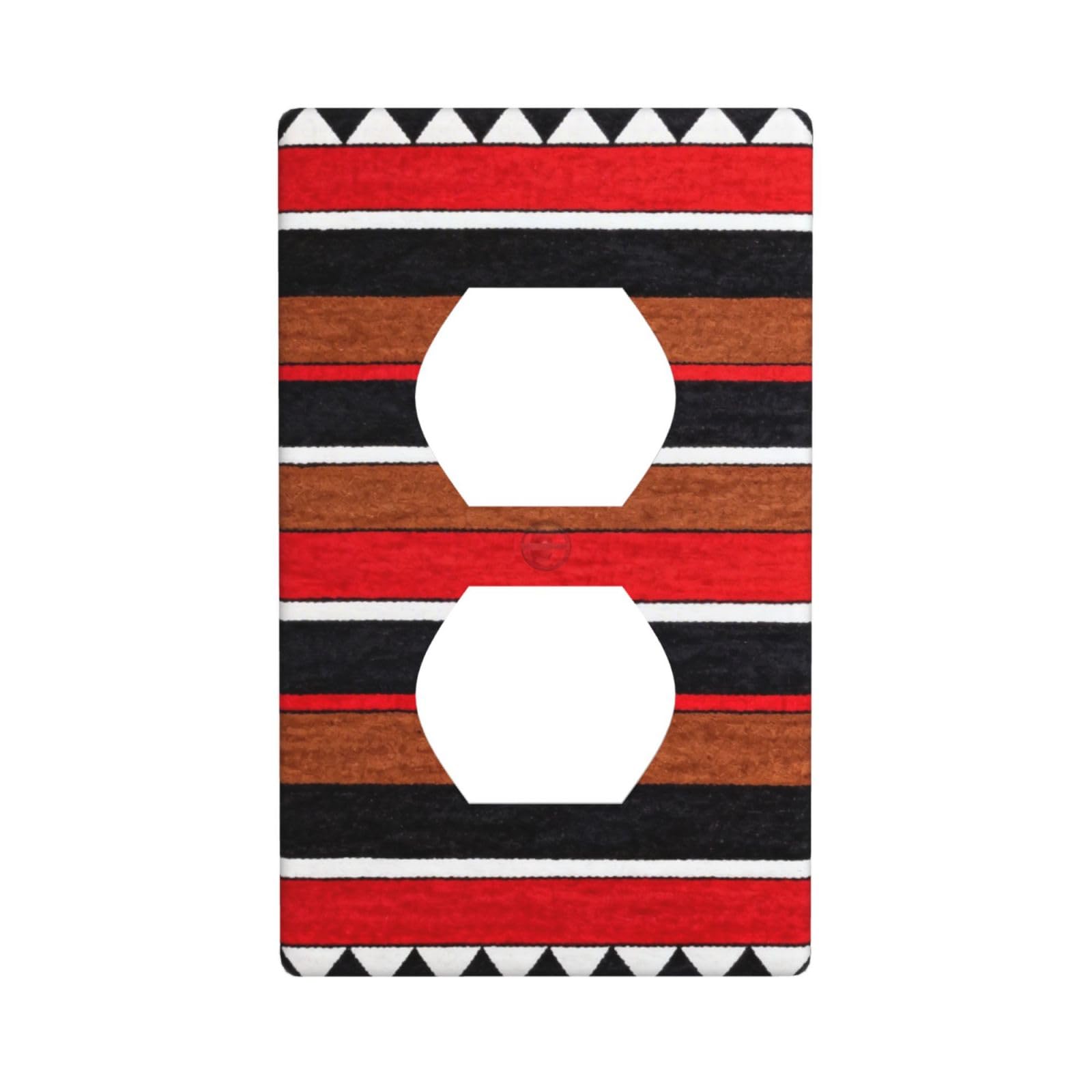 Geometric Stripes Decorative Switch Plate Cover-Unbreakable Polycarbonate Wall Plate for Home Office, 1 Gang with Screws
