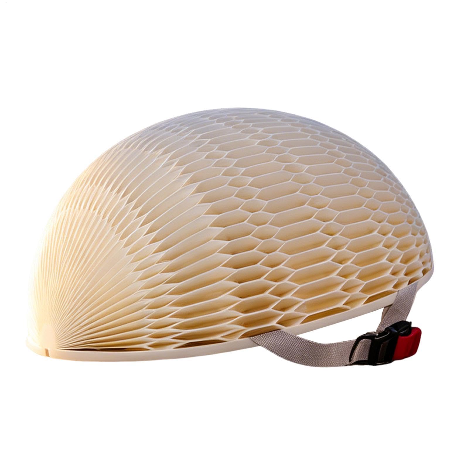 Casco da bici | Cappello di carta pieghevole portatile – con sottogola regolabile – Caschi da ciclismo da uomo – per ciclismo, attività all'aperto, spiaggia, escursionismo, pendolarismo
