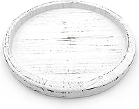 Vista 1 de Bandejas decorativas, bandeja de centro de mesa, bandejas redondas de madera rústica, bandeja para velas, bandeja de jarrón, bandeja de servir