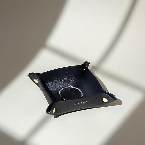 Miniatura 2 de OLETHA Bandeja de valet pequeña plegable - Organizador estético para escritorio para el hogar, la oficina y viajes - Recipiente portátil para Negro