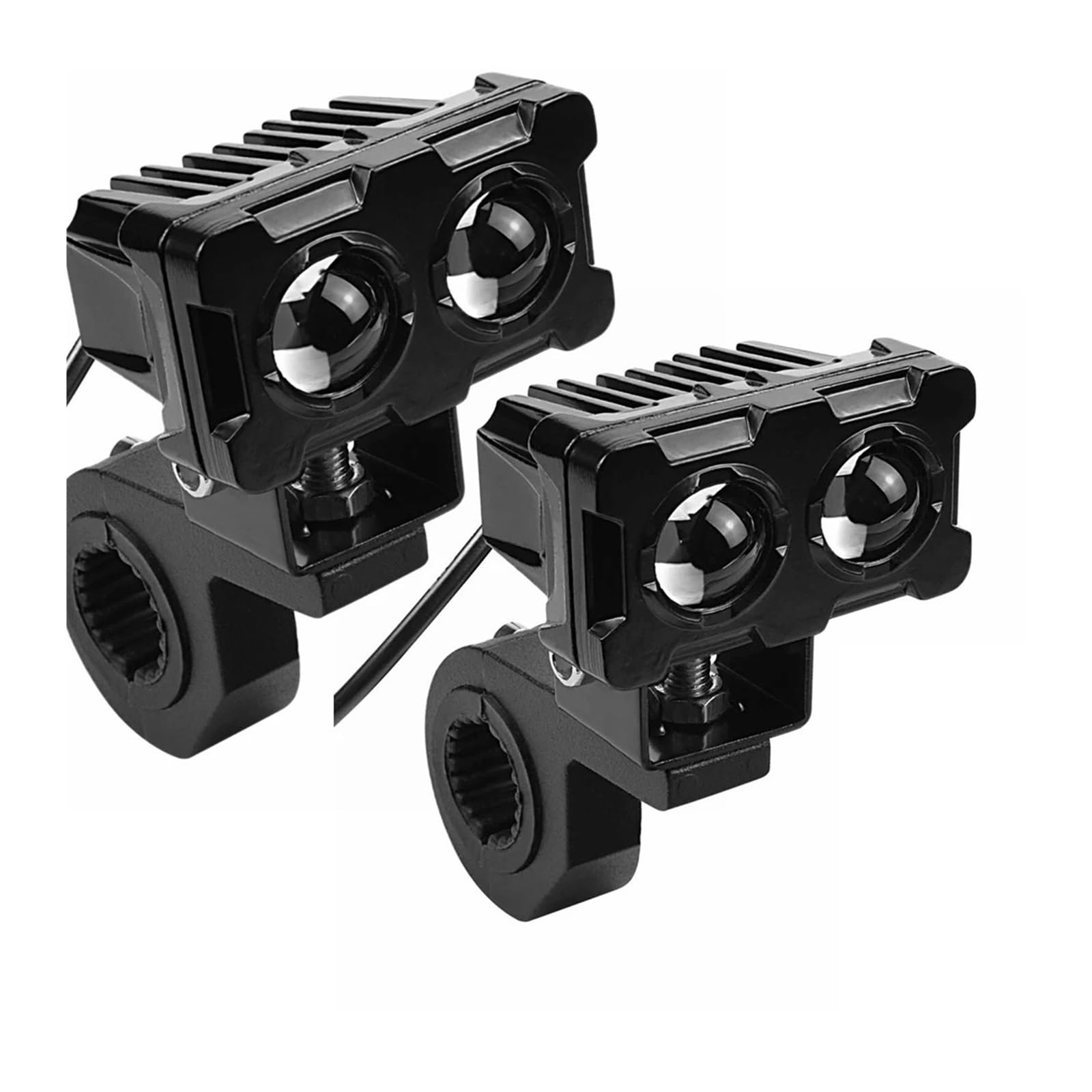 Faretti Moto Faretto Ausiliario A LED Per Moto Faro Fendinebbia Giallo Bianco 12V 20W 5500LM Per Auto ATV Per Camion Biciclette
