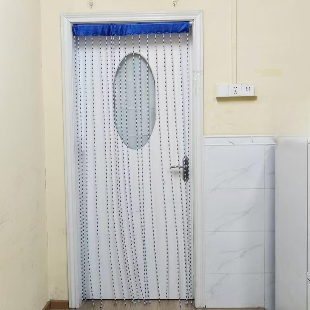 ave split Beaded Curtain Doorways Star Acrylic Hanging Door Beads String Curtains Tassel Room Divider Screen Decor for Doorway Window Living Room Wedding 055hl (Dark Blue)
