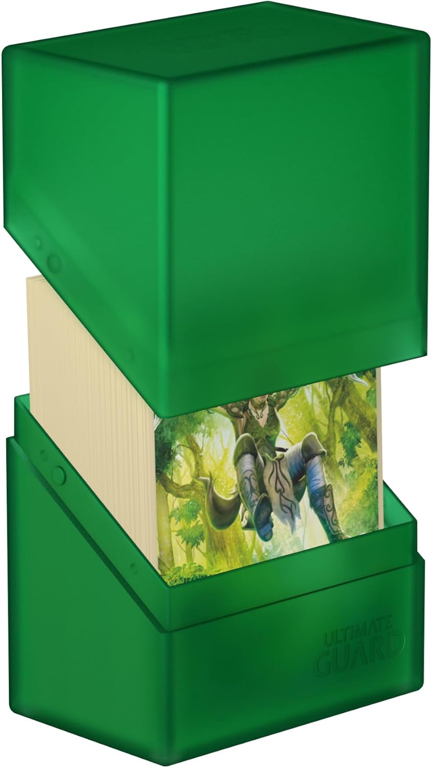 Ultimate Guard Boulder 60+ Classic, Deck Case for 60 Double-Sleeved TCG Cards, Emerald, Secure & Durable Storage for Trading Card Games, Soft-Touch Finish