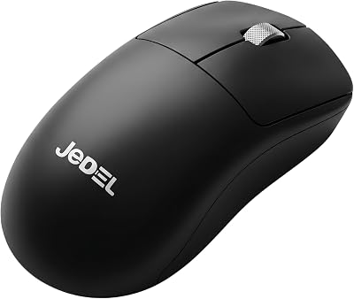Jedel Mouse Wireless W923 2.4GHz Nano Receiver 1000 DPI Ottico 3 Tasti per PC Laptop Desktop Windows Mac Ufficio Casa