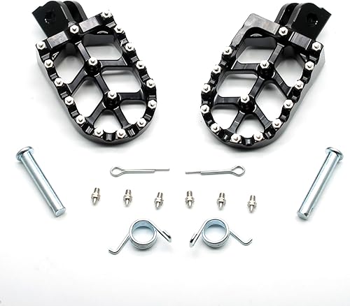 Miniatura 10 de MZS Estriberas para motocross CNC, reposapiés MX negro compatible con CRF150F  CRF230F  KDX200  Light Bee SX  X160 X260  MX3 MX4  XR150L  HAWK 250