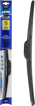 PEAK Silicone Plus 20" All-Weather Hybrid Windshield Wiper Blade, Premium Replacement Front Windshield Wiper Blade with Universal Connector, Pack of 1