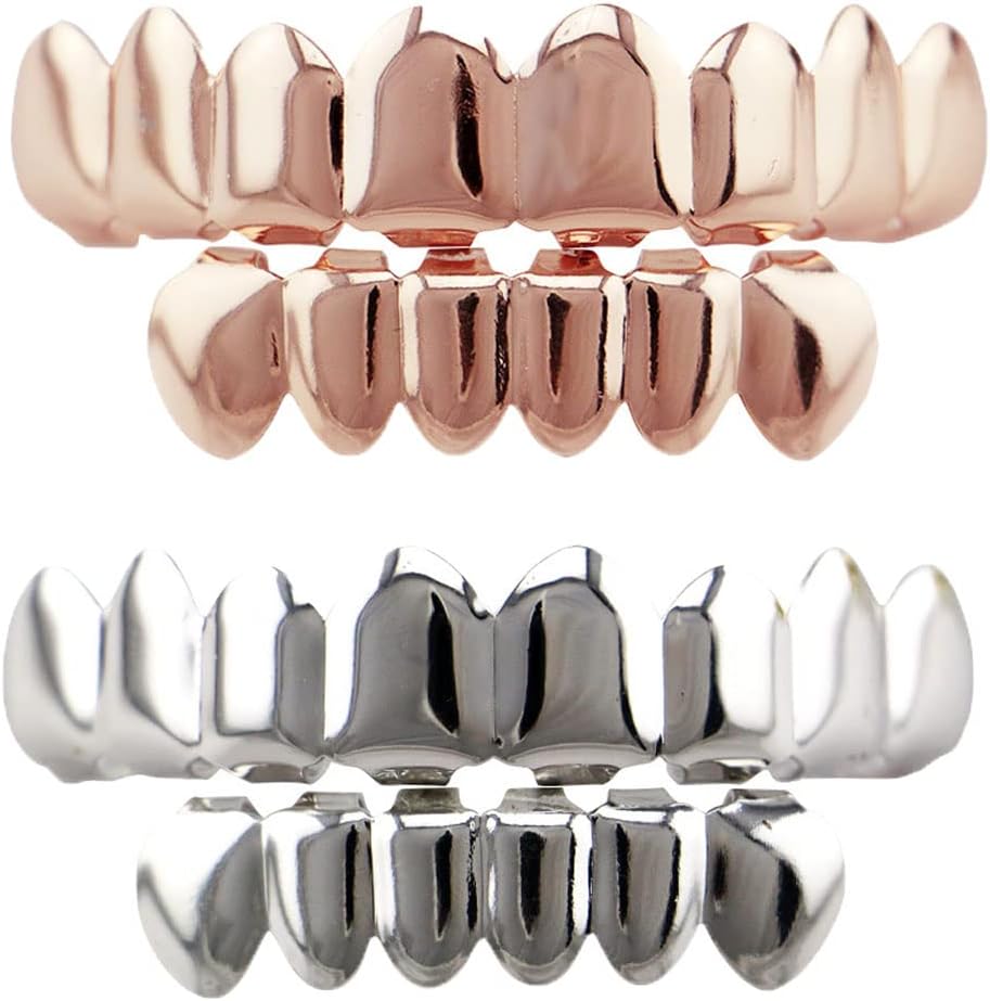 Grill Per Denti Hip-Hop In Argento - Decorazione Festival E Halloween - Foto 5