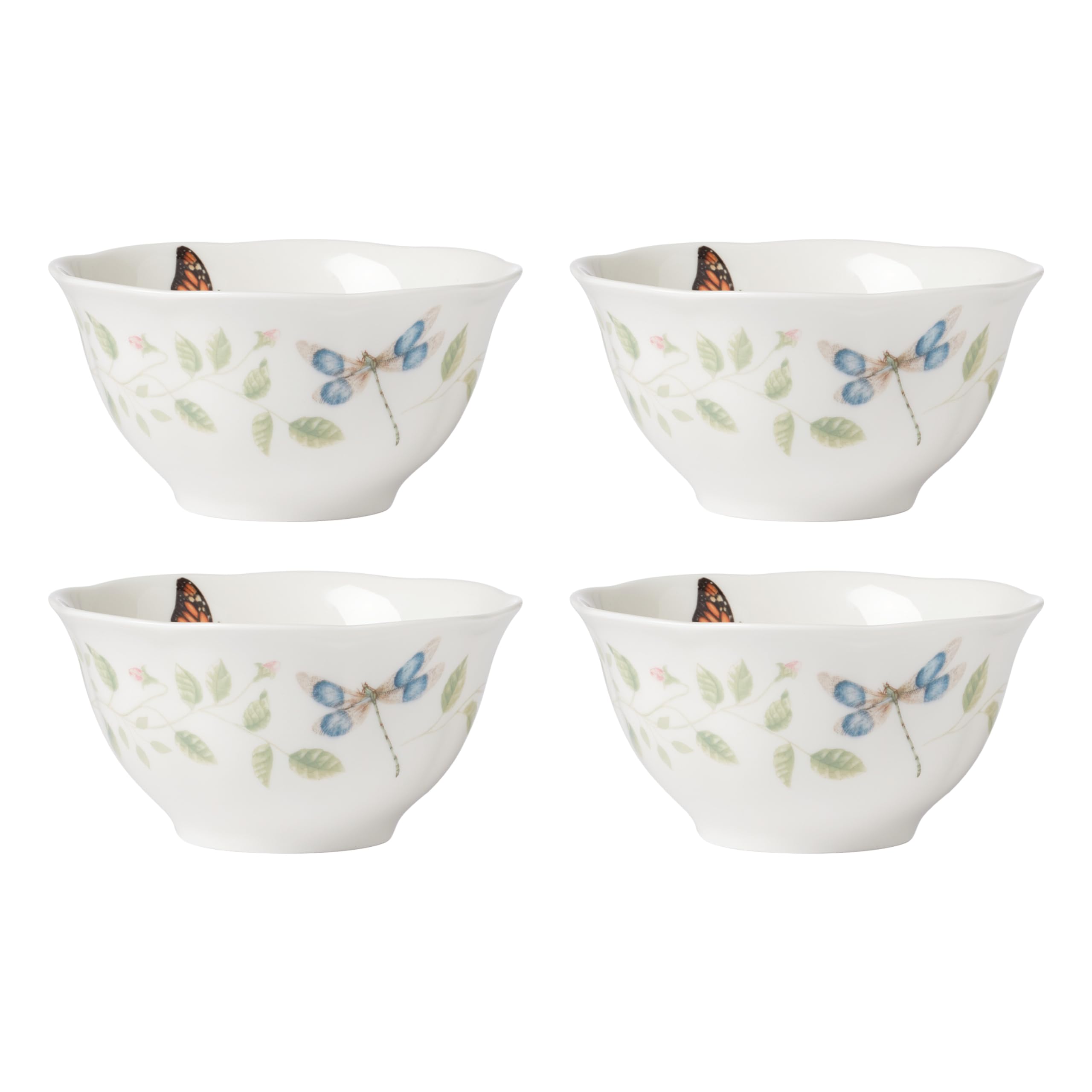 Lenox Butterfly Meadow Vines 4Pc Rice Bowl Set, 3.31, 0